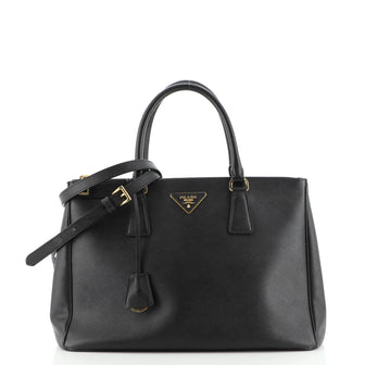 Prada Double Zip Lux Tote Saffiano Leather Small