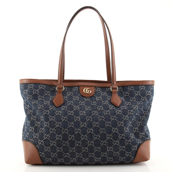 Gucci Ophidia Shopping Tote GG Denim Medium