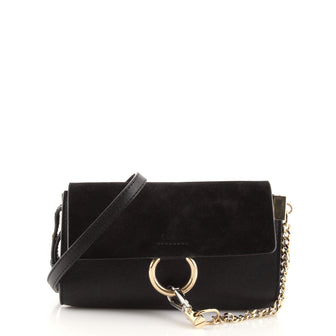 Chloe Faye Shoulder Bag Leather and Suede Mini