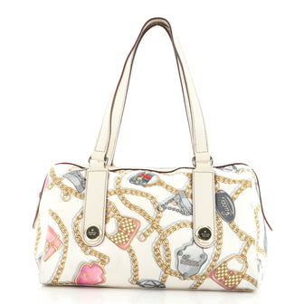 Gucci Charmy Boston Bag Printed Satin Small
