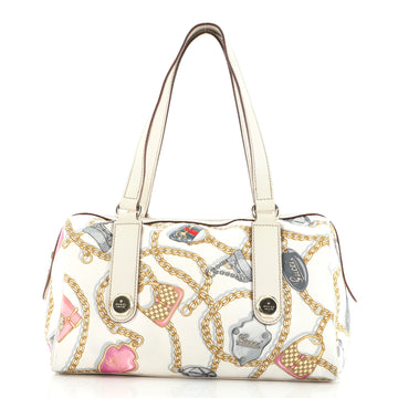 Gucci Charmy Boston Bag Printed Satin Small