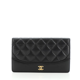 Chanel Gabrielle Bifold Wallet Quilted Aged Calfskin