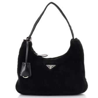 Prada Re-Edition 2000 Hobo Shearling Mini