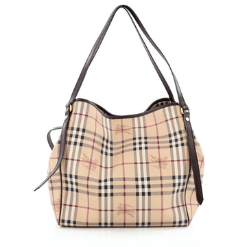 Burberry Canterbury Tote Haymarket Coated Canvas Large