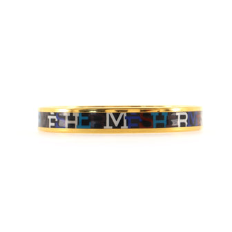 Hermes Capitales Bangle Bracelet Printed Enamel Narrow