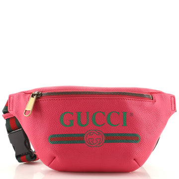 Gucci Logo Belt Bag Printed Leather Small
