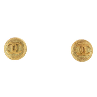 Chanel Vintage Round CC Clip-On Earring Earrings Metal