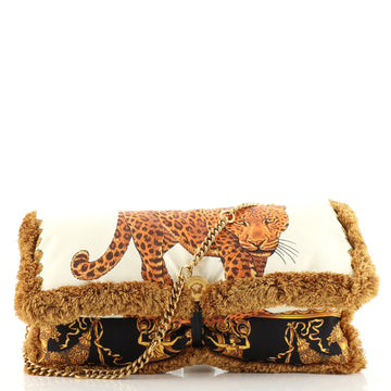 Versace Pillow Talk Shoulder Bag Printed Silk Medium