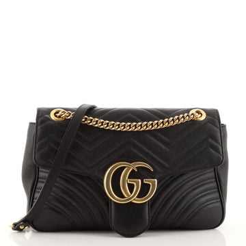 Gucci GG Marmont Flap Bag Matelasse Leather Medium