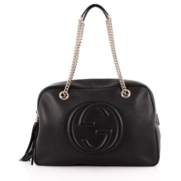 Gucci Soho Chain Zipped Shoulder Bag Leather Medium