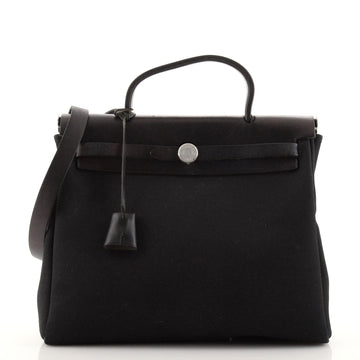 Hermes Herbag Toile and Leather PM