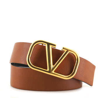 Valentino VLogo Reversible Belt Leather Wide