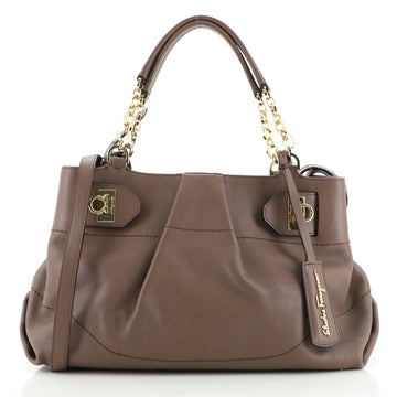 Salvatore Ferragamo W Chain Tote Leather Medium