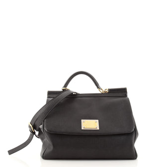 Dolce & Gabbana Miss Sicily Bag Leather Large Black 1186221