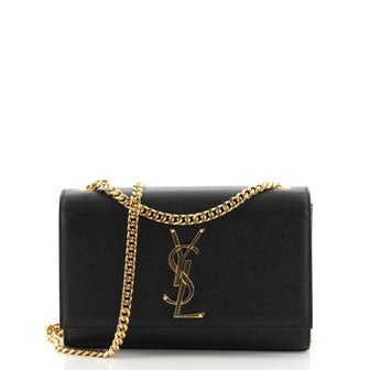 Saint Laurent Classic Monogram Crossbody Bag Grainy Leather Small