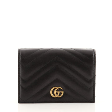 Gucci GG Marmont Bifold Passport Case Matelasse Leather