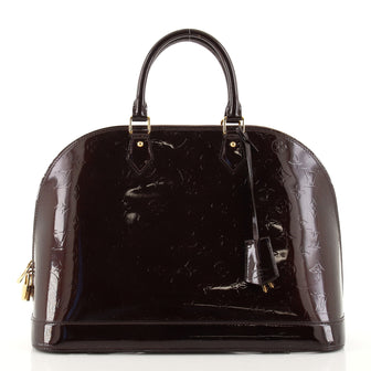 Louis Vuitton Alma Handbag Monogram Vernis GM