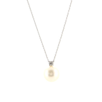 Tiffany & Co. South Sea Noble Pendant Necklace Platinum with Cultured Pearl and Diamond 12mm