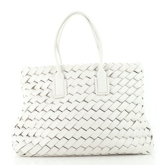 Bottega Veneta Snap Tote Maxi Intrecciato Leather Large