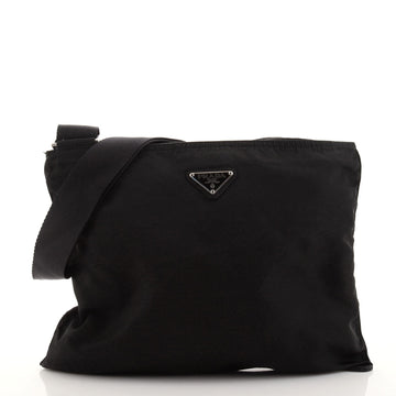 Prada Zip Top Messenger Bag Tessuto Large