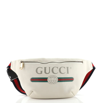 Gucci Logo Belt Bag Printed Leather Medium