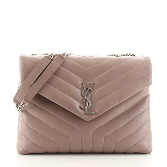 Saint Laurent LouLou Shoulder Bag Matelasse Chevron Leather Medium