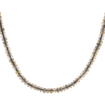 David Yurman Spiritual Beads Skull Station Necklace Labradorite and Sterling Silver 5mm