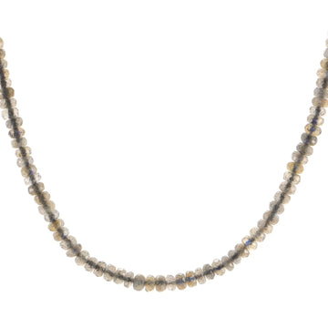 David Yurman Spiritual Beads Skull Station Necklace Labradorite and Sterling Silver 5mm