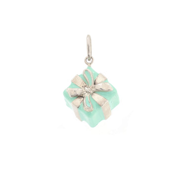 Blue Box Charm Pendant Pendant & Charms Sterling Silver with Enamel