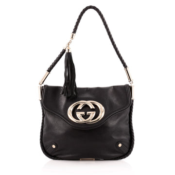 Gucci Britt Tassel Flap Bag Leather Medium