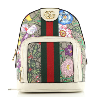 Gucci Ophidia Backpack Flora GG Coated Canvas Small
