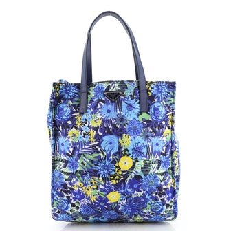 Prada Shopping Tote Printed Tessuto Tall