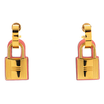 Hermes O'Kelly Drop Earrings Metal with Leather