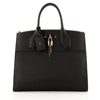 Louis Vuitton City Steamer Handbag Leather GM
