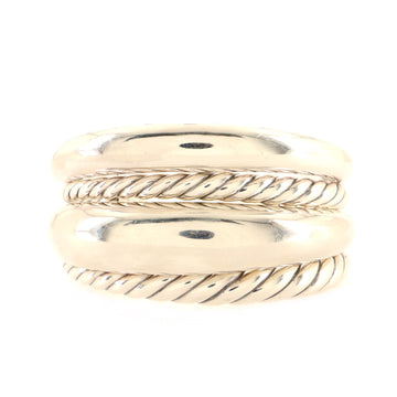 David Yurman Pure Form Four Row Cuff Bracelet Sterling Silver