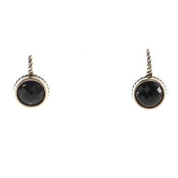 David Yurman Color Classics Drop Earrings Sterling Silver with Onyx