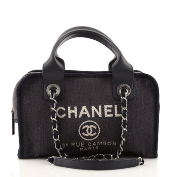 Chanel Deauville Bowling Bag Denim Small