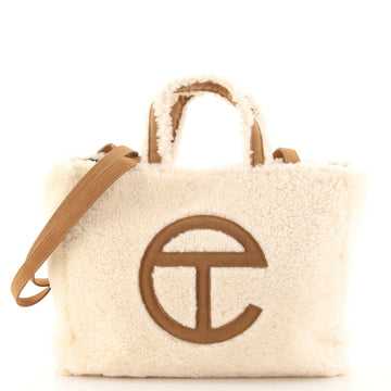 Telfar UGG Reverse Shopping Tote Shearling and Suede Medium