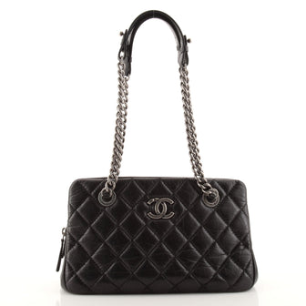 Chanel CC Crown Tote Quilted Aged Calfskin Medium