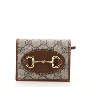 Gucci Horsebit 1955 Flap Card Case GG Coated Canvas
