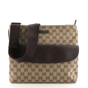 Gucci Front Pocket Messenger Bag GG Canvas Medium