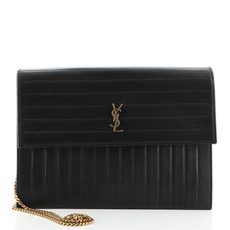 Saint Laurent Victoire Chain Bag Quilted Leather