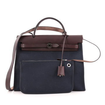 Hermes Herbag Zip Leather and Toile 31