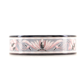 Hermes Bangle Bracelet Printed Enamel Wide
