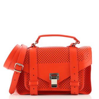 Proenza Schouler PS1 Satchel Perforated Leather Tiny