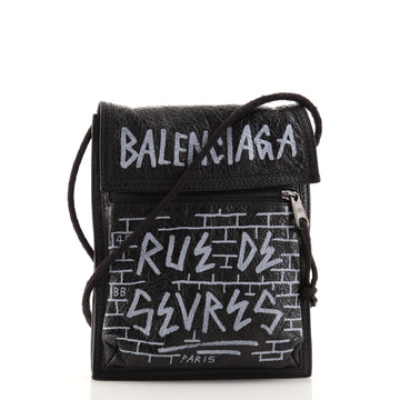 Balenciaga Graffiti Explorer Strap Pouch Leather Mini