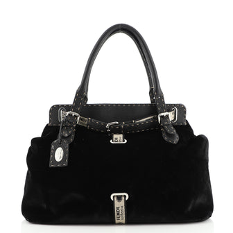 Fendi Selleria Villa Borghese Tote Velvet Large