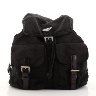 Prada Double Front Pocket Backpack Tessuto Medium