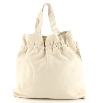Chanel Unlimited Drawstring Tote Embossed Leather Large