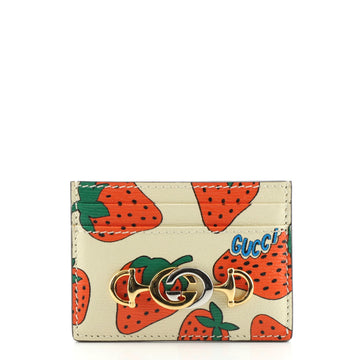 Gucci Zumi Card Holder Printed Leather